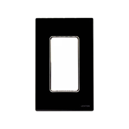 Placa de Cristal Negro para accesorios Decora Leviton