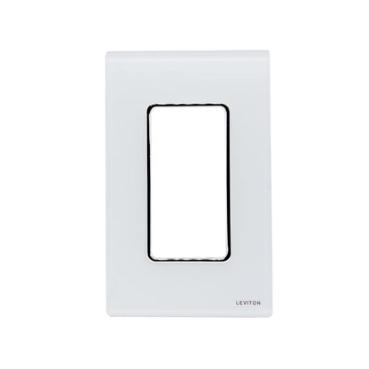 Placa de Cristal Blanco para accesorios Decora Leviton