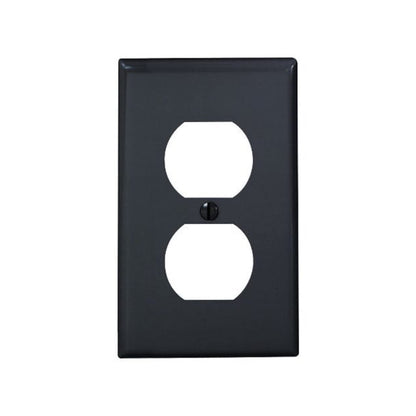 Placa para Contacto Dúplex Nylon Negro Leviton