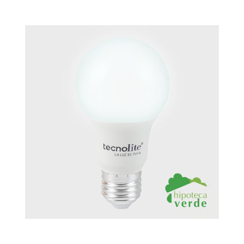 Pack 3 Focos LED A19 E27 Luz Fría 8.5W Tecnolite
