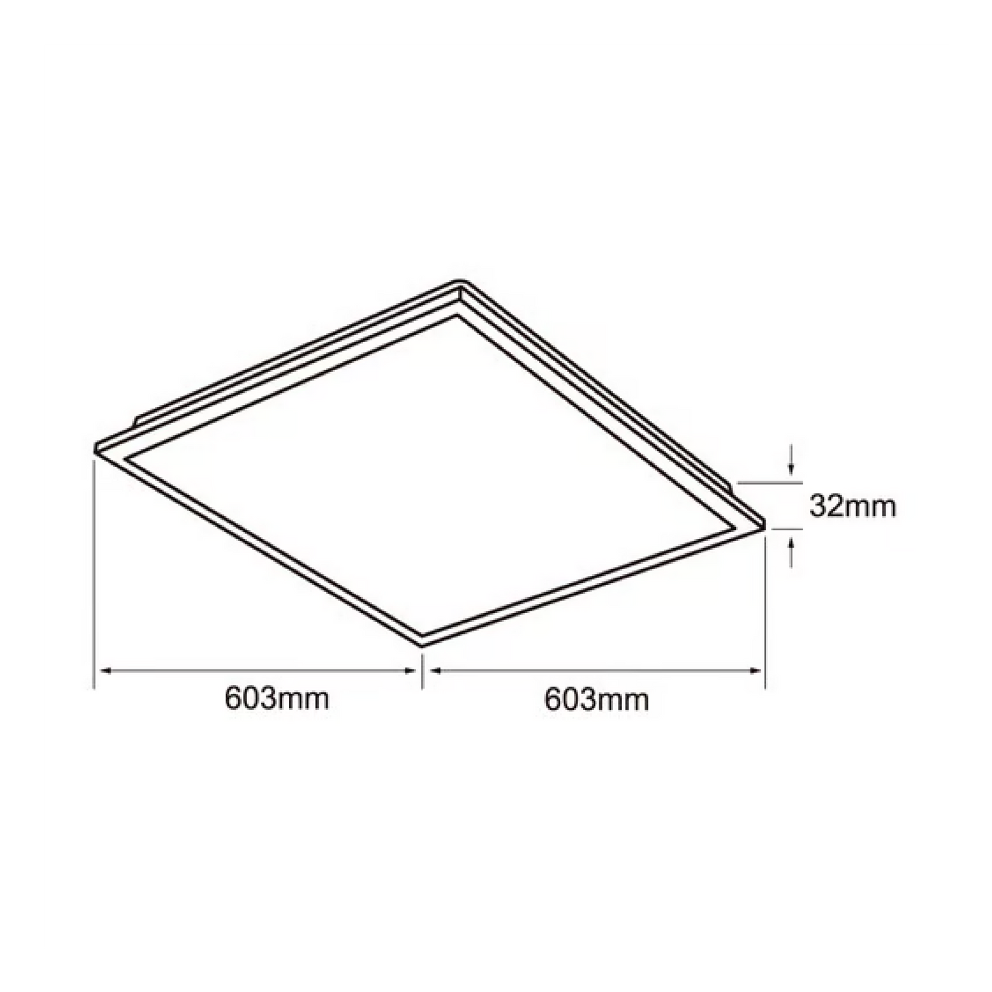 Panel LED Empotrable 40W Luz Fría Blanco Tecnolite