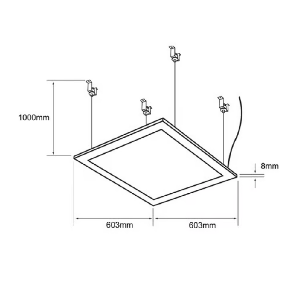Panel de 603mm X 603mm LED Luz Fría 40W Domus IV Blanco Tecnolite