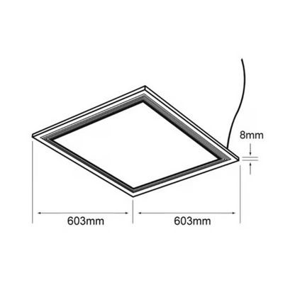 Panel de 603mm X 603mm LED Luz Fría 40W Tecnolite