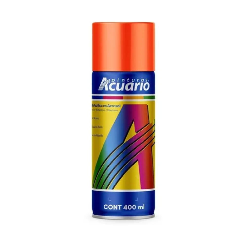 Pintura en Aerosol 400 ml Naranja Fluorescente Acuario