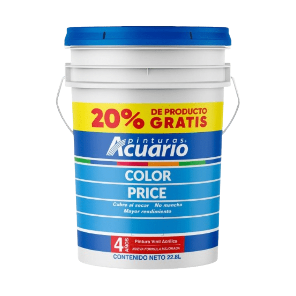 Pintura Blanca Vinilica - Acrilica Súper Cubetón 22.8 Litros Acuario