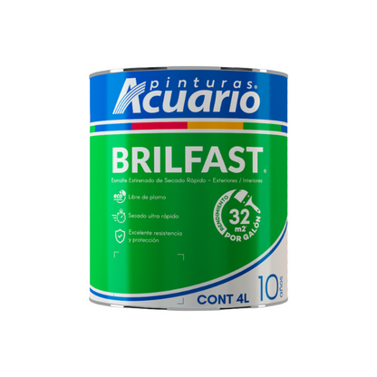 Pintura Esmalte Blanco Bril Fast 4 Lts Acuario
