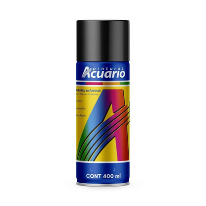 Pintura en Aerosol 400 ml Negro Brillante Acuario