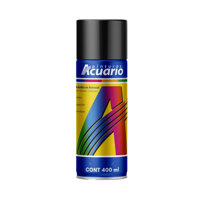 Pintura en Aerosol 400 ml Negro Semimate Acuario