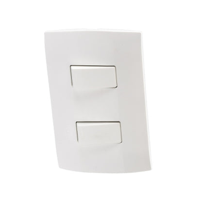 Placa Armada con 2 Apagadores de Escalera 3 vías color Blanco Marisio Schneider Electric MWD62114