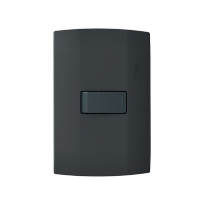 Placa Armada con Apagador Sencillo color Negro 16A Marisio Schneider Electric MWD62017