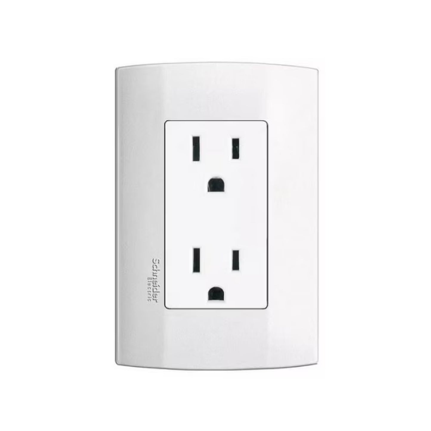 Placa Armada con Contacto Dúplex 2P+T 15A color Blanco Marisio Schneider Electric MWD30600