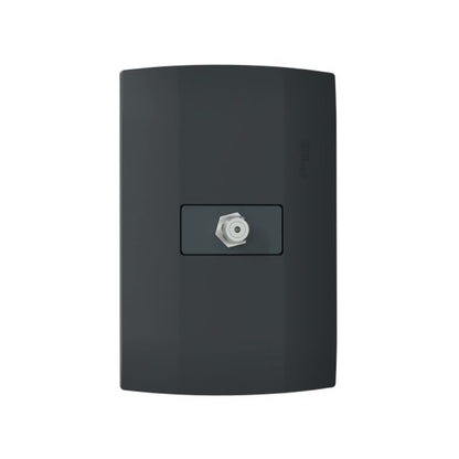 Placa Armada con Toma de TV Coaxial color Negro Schneider Electric MWD64687