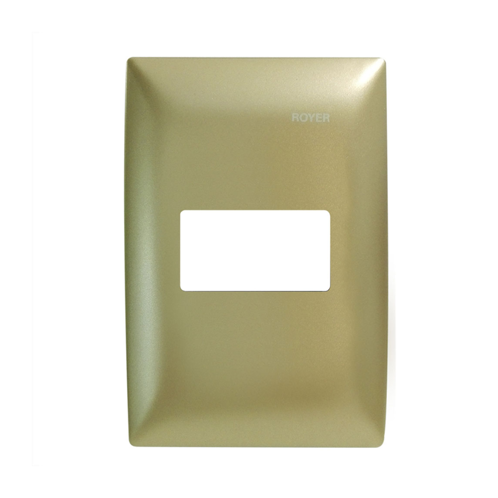 Placa de 1 módulo color Champagne Royer 100 Eaton
