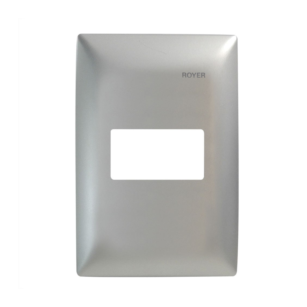 Placa de 1 módulo color Plata Royer 100 Eaton