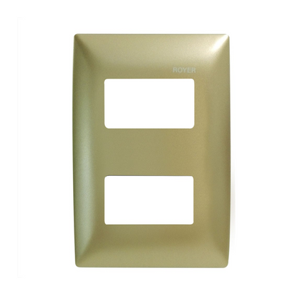 Placa de 2 módulos color Champagne Royer 100 Eaton