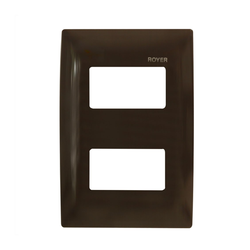 Placa de 2 módulos color Chocolate Royer 100 Eaton