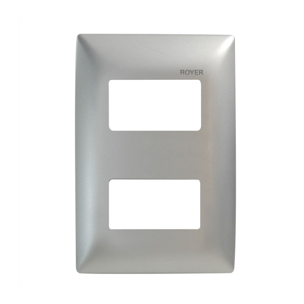 Placa de 2 módulos color Plata Royer 100 Eaton