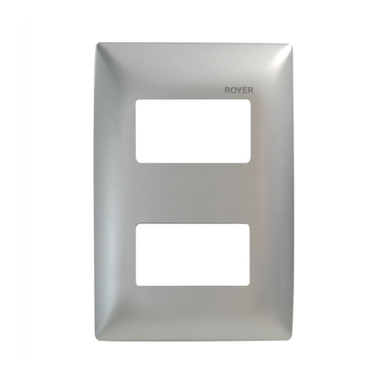 Placa de 2 módulos color Plata Royer 100 Eaton
