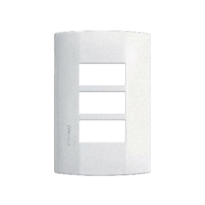 Placa de 3 Módulos color Blanco Marisio Schneider Electric MWD37130