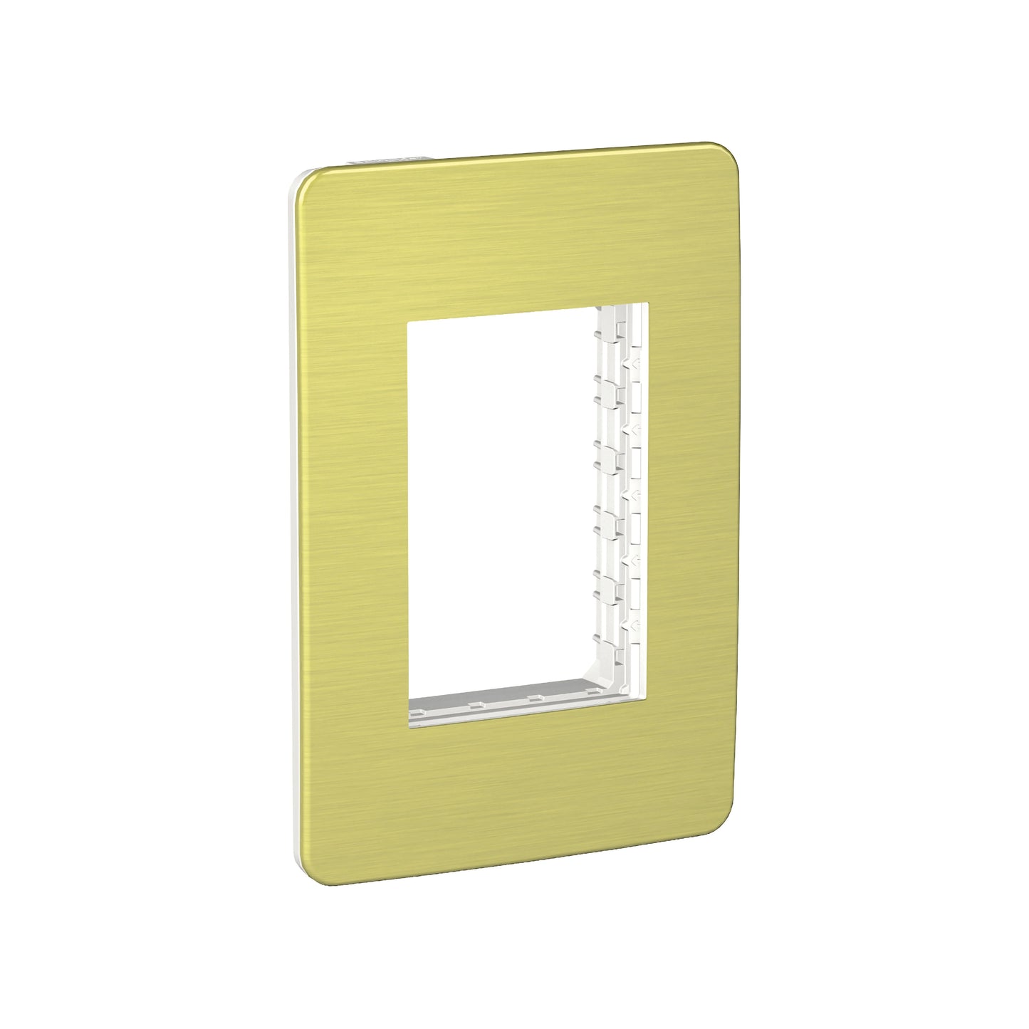 Placa de 3 Módulos y 1 Segmento color Aluminio Oro Orion Schneider Electric S733603645
