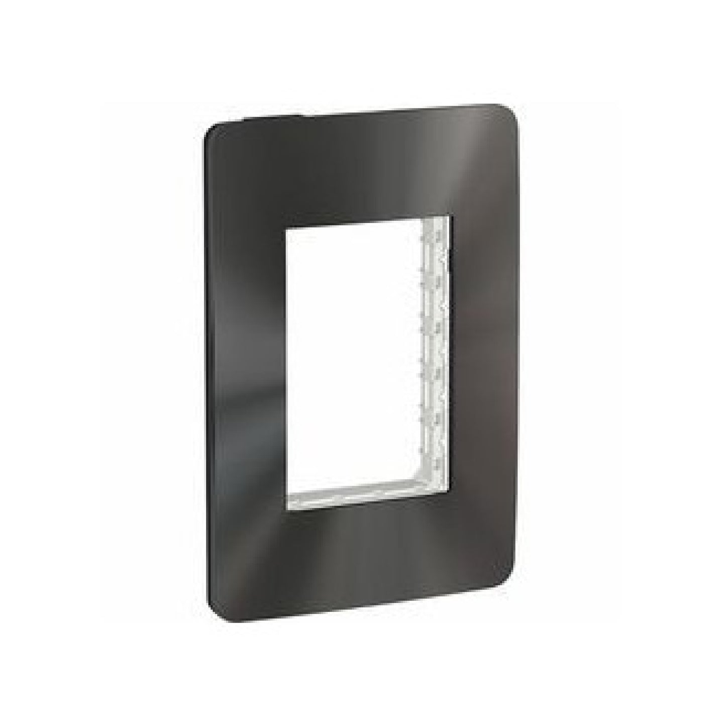 Placa de 3 Módulos y 1 Segmento color Cromo Grafito Orion Schneider Electric S737103555