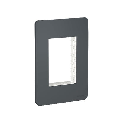 Placa de 3 Módulos y 1 Segmento color Negro Orion Schneider Electric S735103294