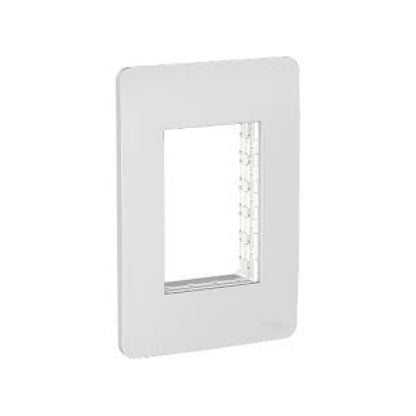 Placa de 3 Módulos y 1 Segmento color Plata Orion Schneider Electric S735103274