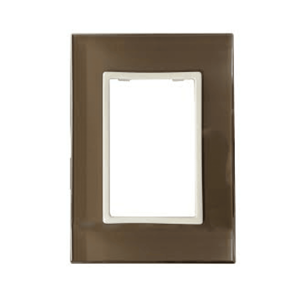 Placa de 3 módulos Chocolate cristal Royer 100 Plus Eaton