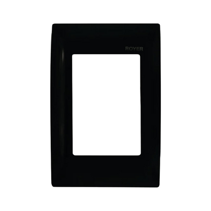 Placa de 3 módulos color Negro Royer