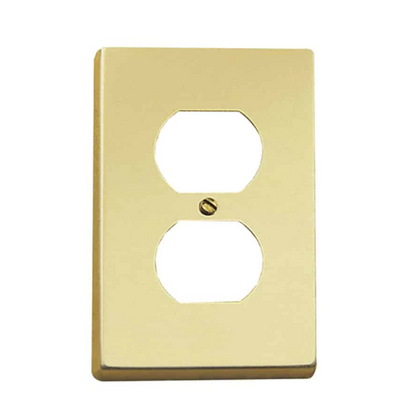 Placa para contacto dúplex de aluminio Dorado Royer