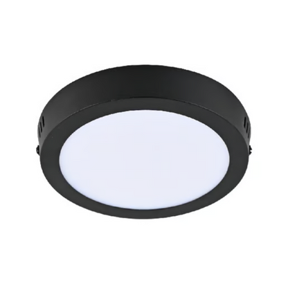 Plafon LED Luz Fría 12W Negro Tecnolite