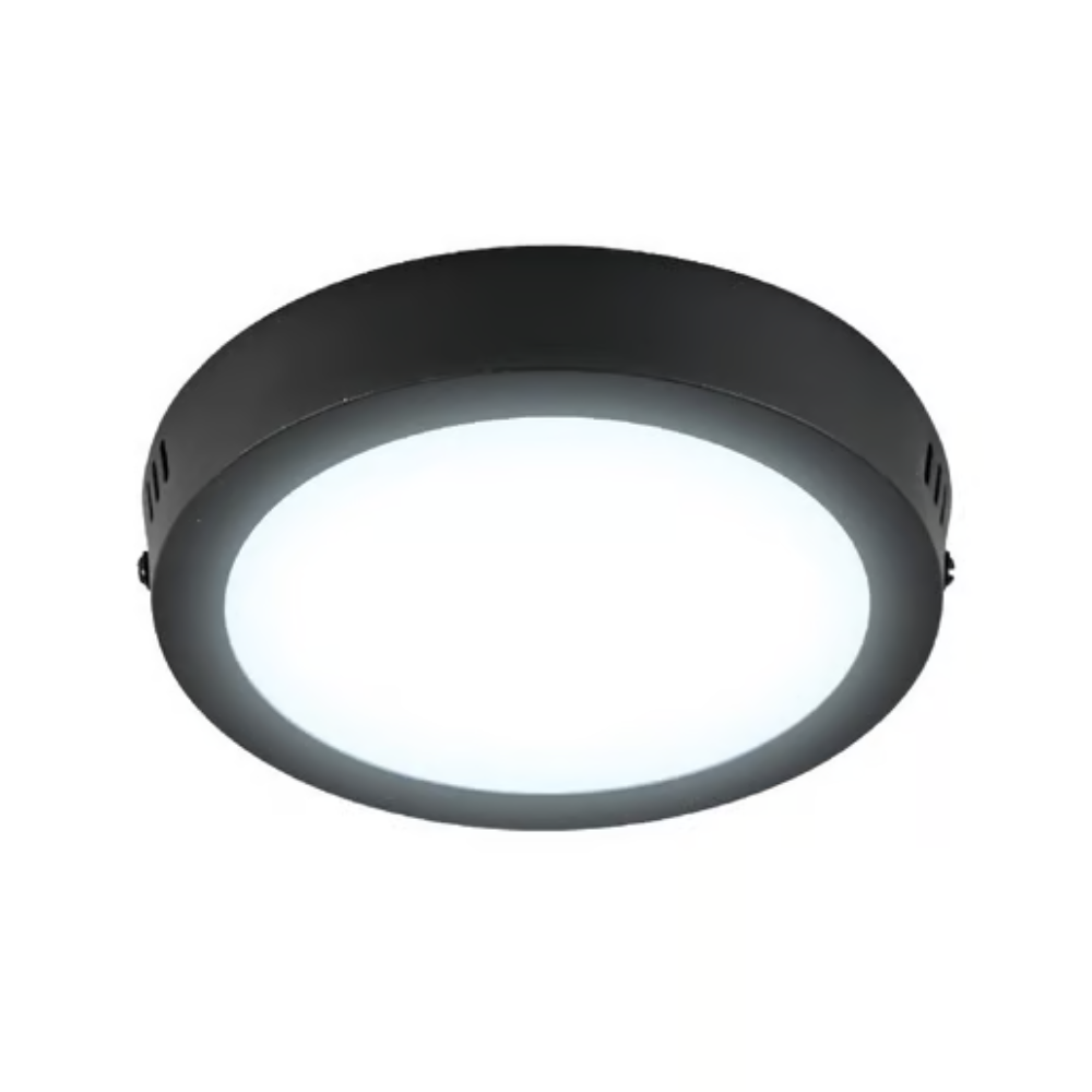 Plafon LED Luz Fría 12W Negro Tecnolite