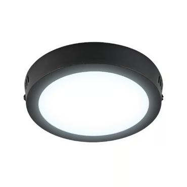 Plafon LED Luz Fría 12W Negro Tecnolite