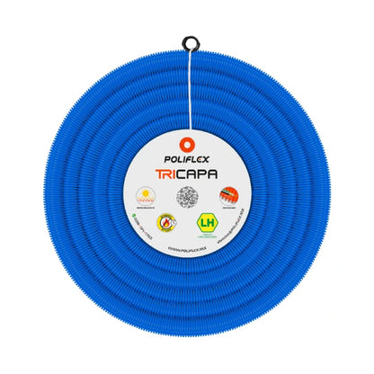 Poliducto Azul 3/4" con Guía 50m Poliflex
