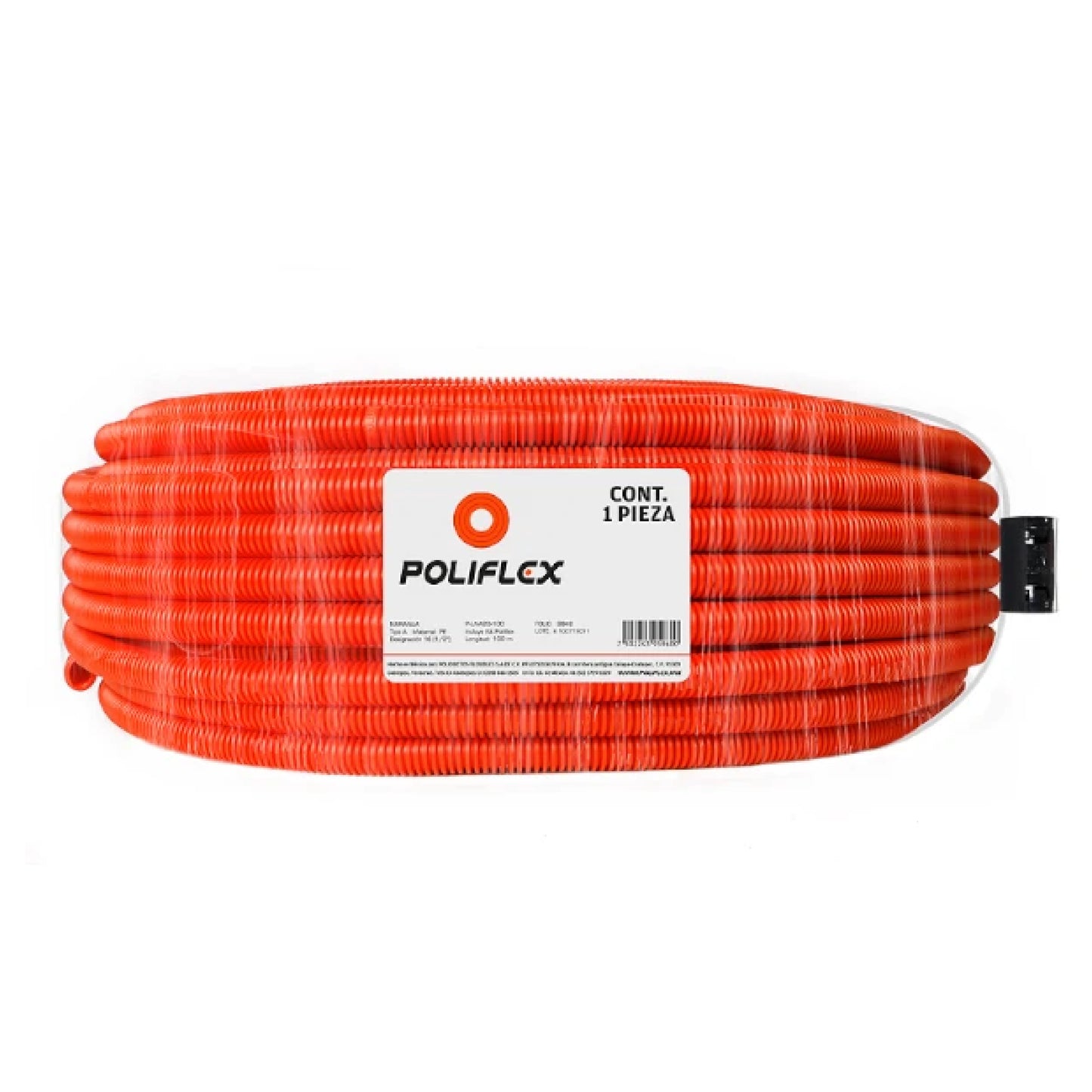 Poliducto Naranja Ligero 1/2" 100m sin Guia Poliflex