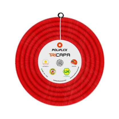 Poliducto Rojo pesado 1" con Guía 50m Poliflex