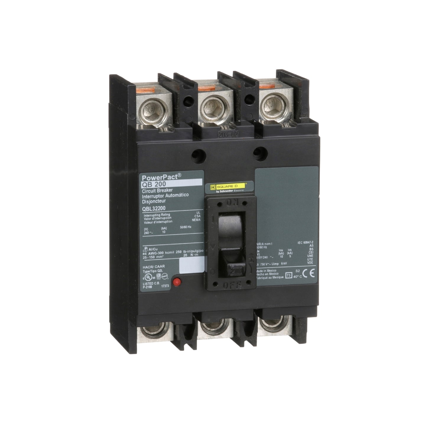 Interruptor Caja Moldeada 240 Schneider Electric QBL32200
