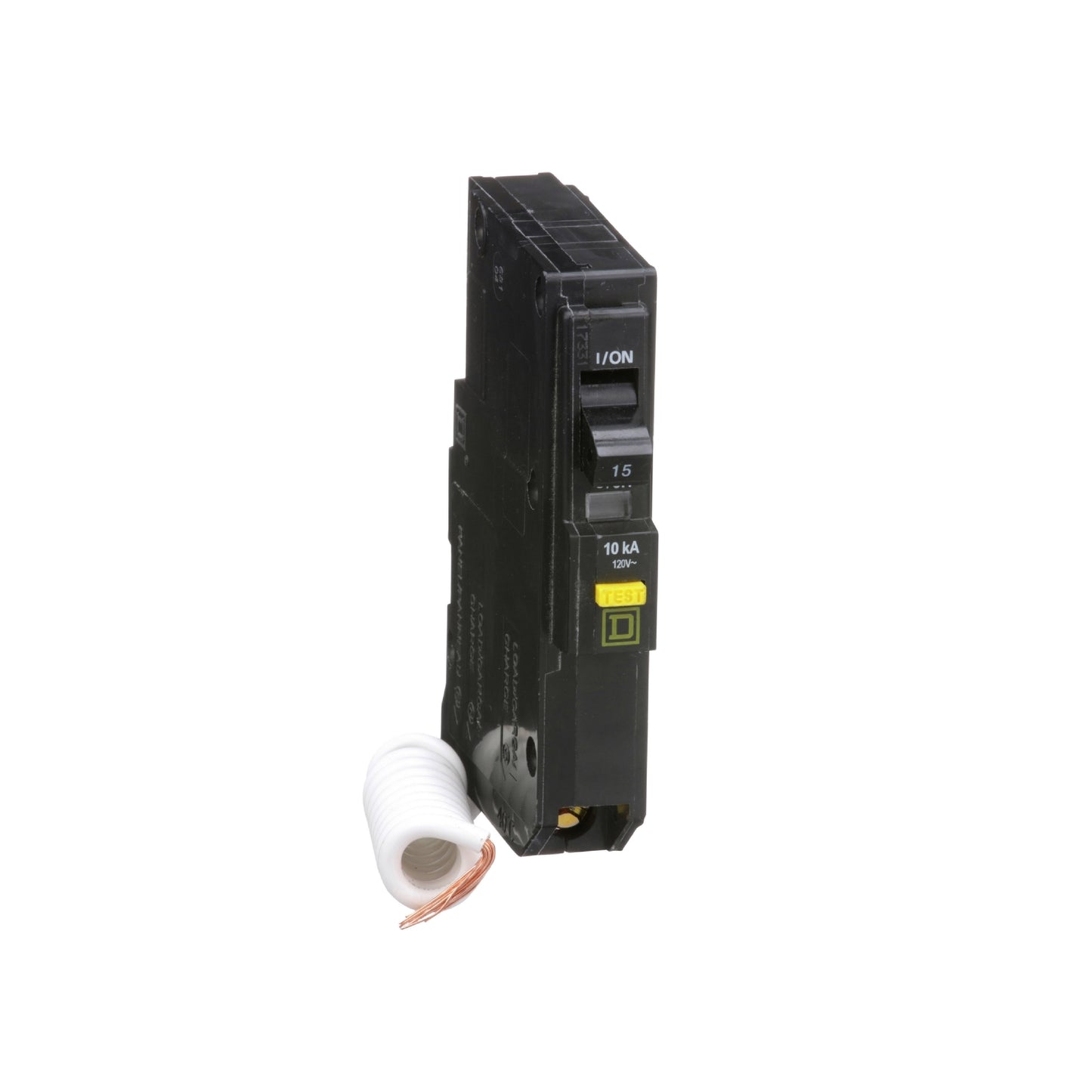 Interruptor Termoagnético 1 Polo 15 A con Protección Falla a Tierra Square D Enchufable Schneider Electric QO115GFI