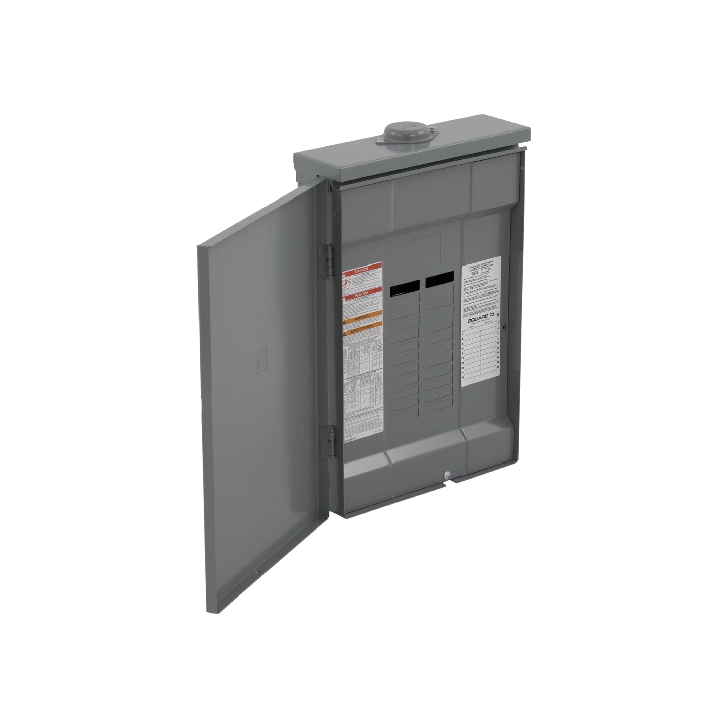 Centro de Carga QO de Zapatas Square D 125A 3F 20P NEMA 3R con Barra a Tierra Schneider Electric QO320L125GRB