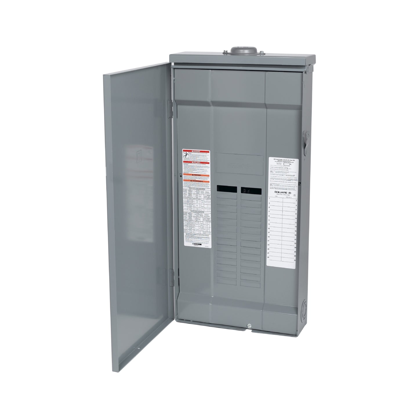 Centro de Carga QO de Zapatas Square D 200A 3F 30P NEMA 3R con Barra a Tierra Schneider Electric QO330L200GRB