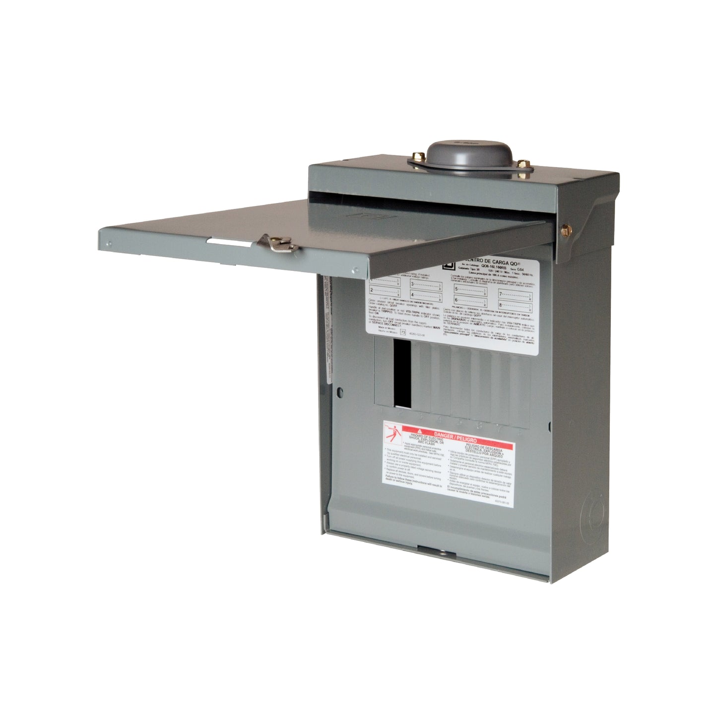 Centro de Carga QO de Zapatas Square D 100A 1F 8P NEMA 3R Schneider Electric QO816L100RB