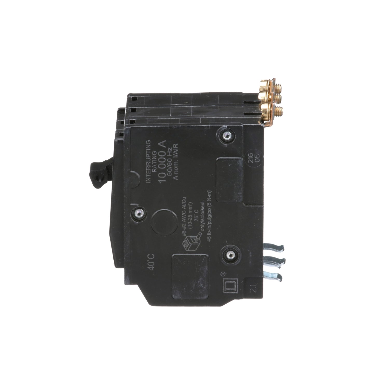 Interruptor Termomagnético 3 Polos 40 A Square D Atornillable Schneider Electric QOB340