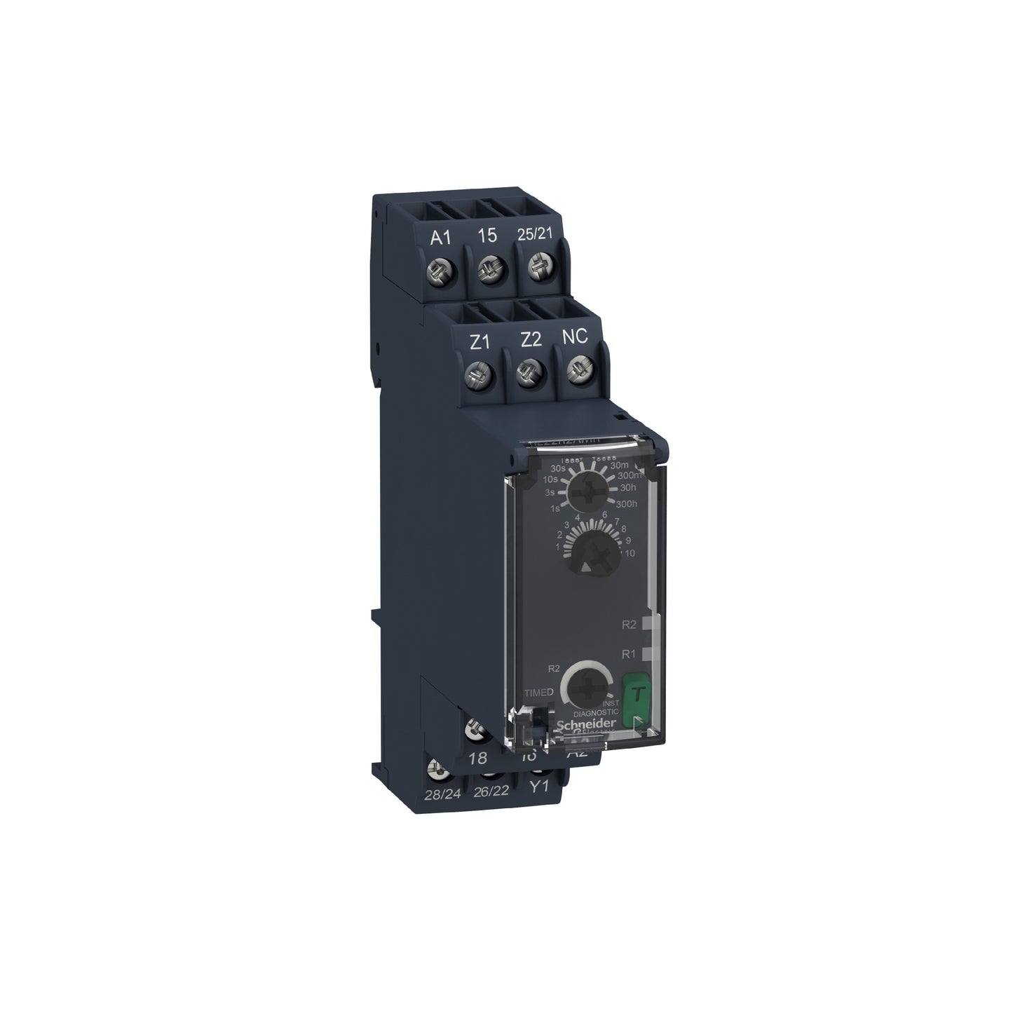 On-Delay Timing Relay-0.05s…300h-24…240v AC/DC-2c/o ((*)) Schneider Electric RE22R2AMR