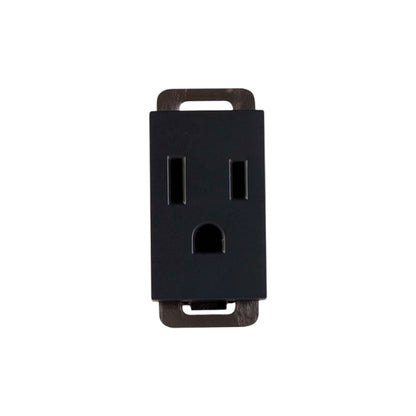 Contacto 1/3 15A Negro Mate Stalo & Kristalo Leviton