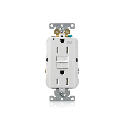 Contacto Dúplex Grado Industrial GFCI Smartlock Blanco Leviton