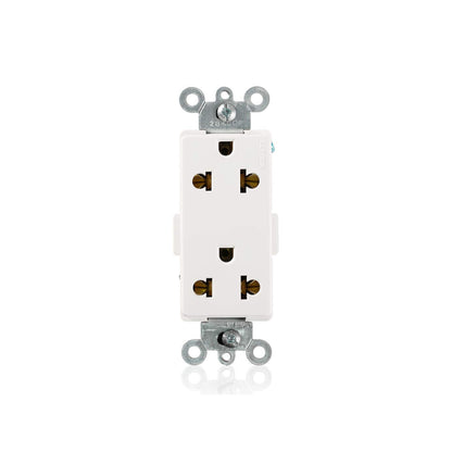 Contacto Dúplex Grado Comercial 10/16A 250V 2P 3H Blanco Leviton