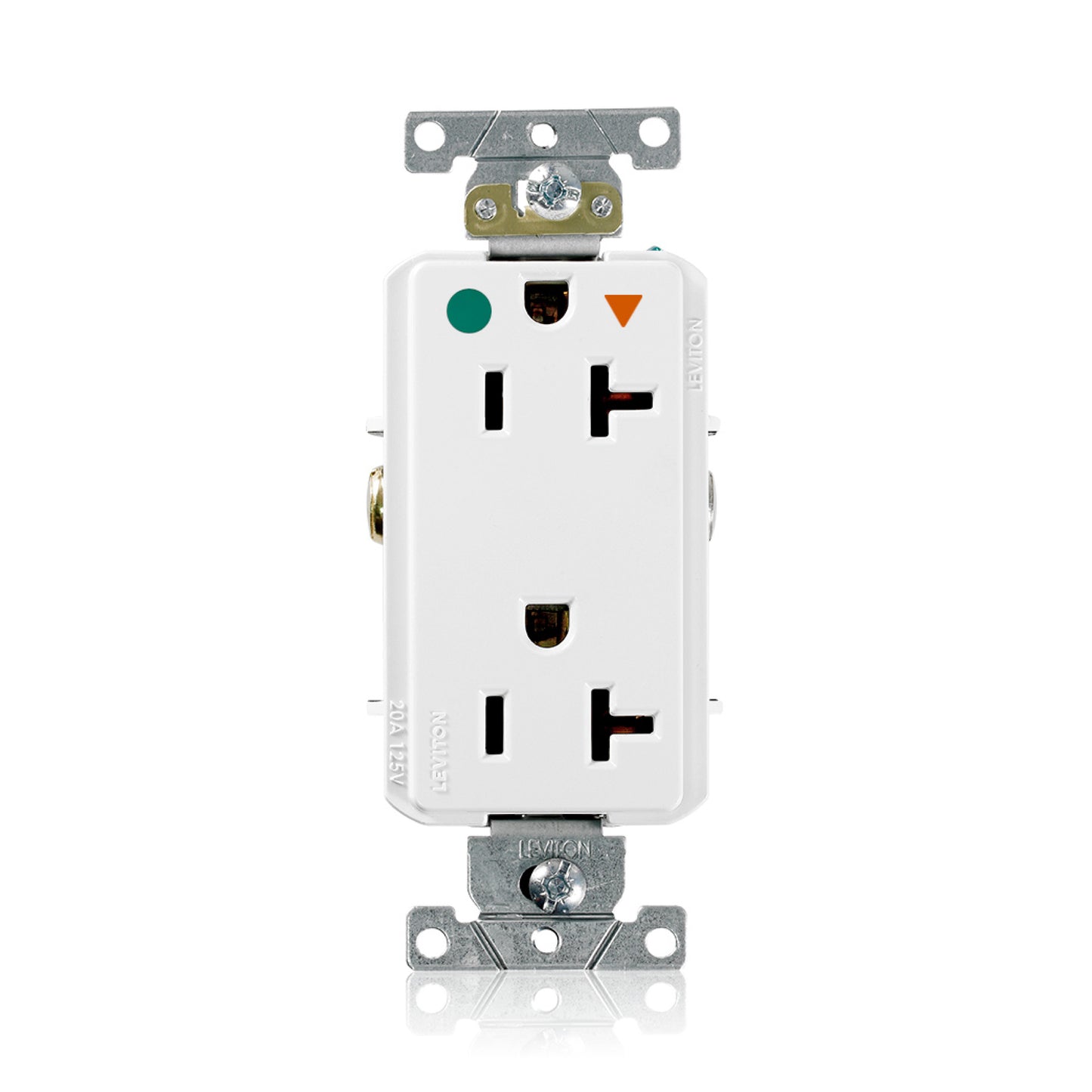 Contacto Dúplex Grado Hospital 2P 3H 15A 125V Blanco Leviton