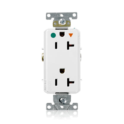 Contacto Dúplex Grado Hospital 2P 3H 15A 125V Blanco Leviton
