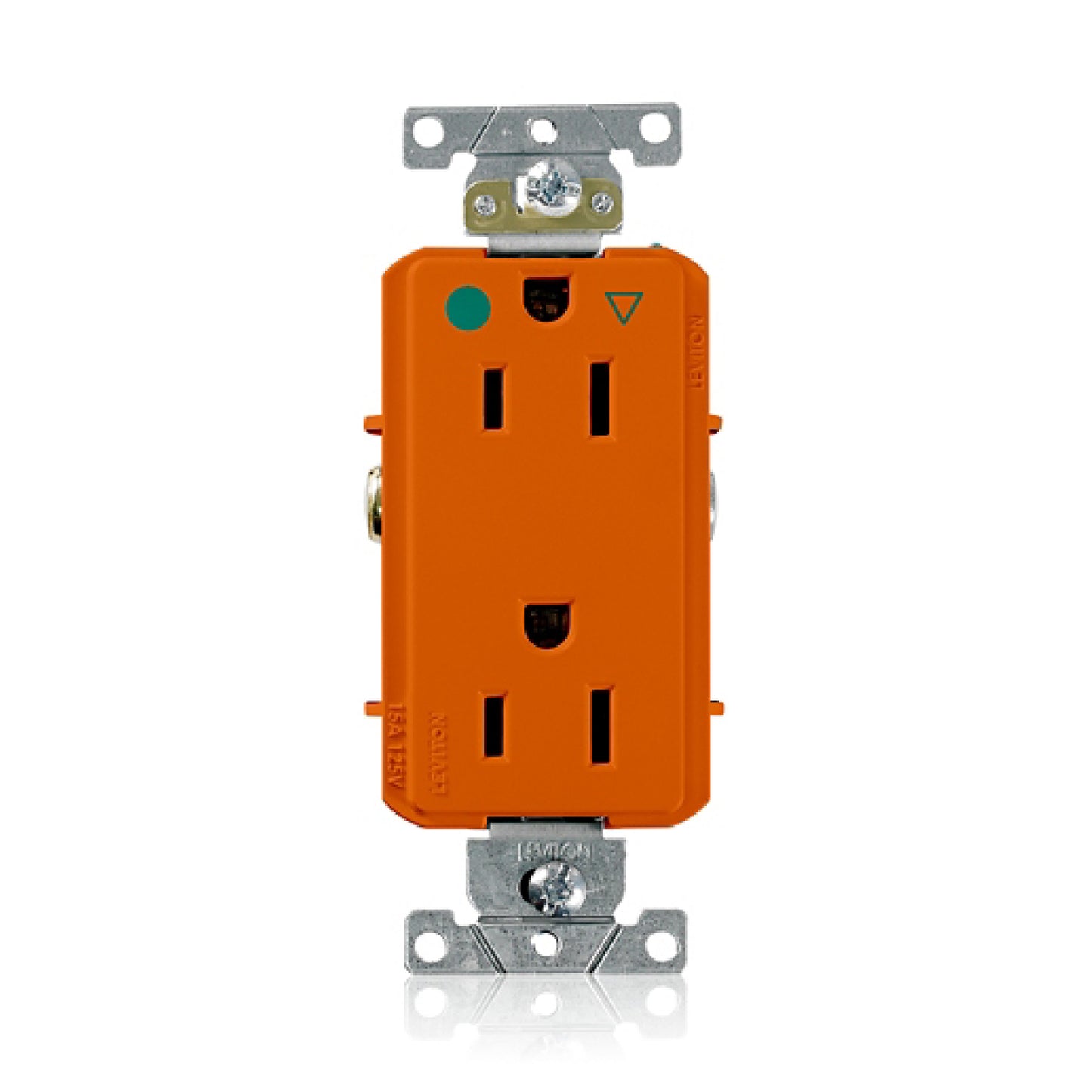 Contacto Dúplex Grado Hospital Tierra Aislada 15A 125V Rojo Leviton