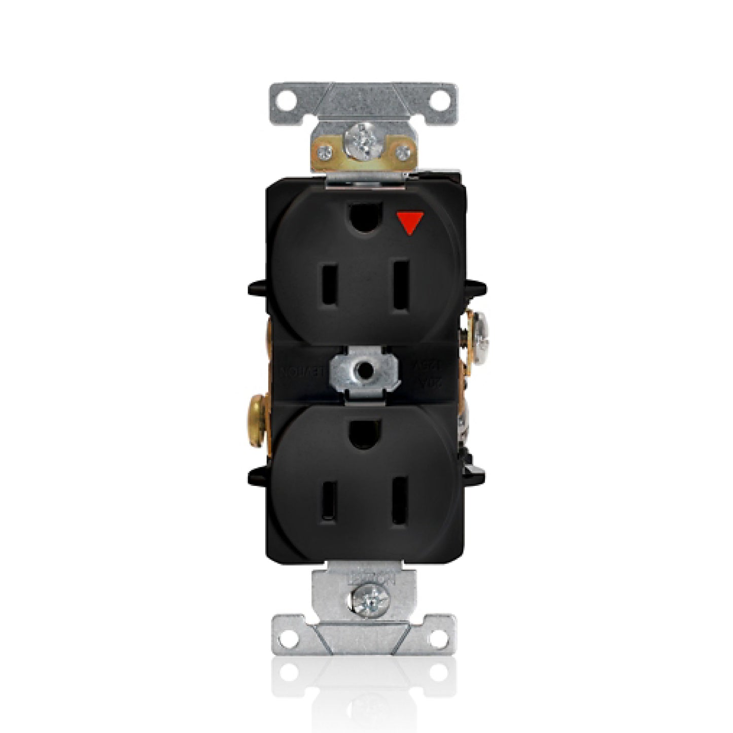 Contacto Dúplex Tierra Iislada 2P 3W 15A 125V Negro Leviton